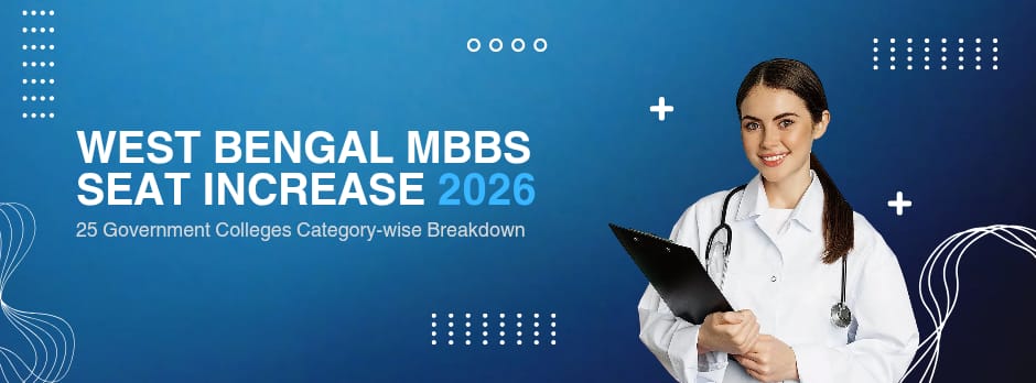 WB MBBS Seat Increase 2026: 25 Govt Colleges, Category-Wise Breakdown
